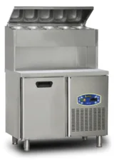 Dampak 1 Kapılı Pizza Hazırlık Buzdolabı, Yüksek Model 100x70x133 22TBF1S-PY70 - 2