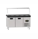 Dampak Soğutmalı Çift Kapılı Tezgah Tipi Saladbar 150x70x85cm 22TBF2S-SBAR - 2