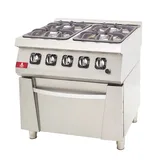 DRN 4 Lü Gazlı Kuzine 4 Ocak 1 Fırın Gazlı ve Lpg Li 80x73x85 Cm DRNGK-8070 - 2