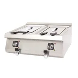 DRN 12+12 Litre Fritöz Elektrikli Set Üstü 80x73x30 cm DRNEF-8070 - 2