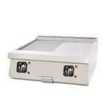 DRN Krom Yüzey Yarı Oluklu Yarı Düz Pleyt Izgara Elektrikli 80x73x30 cm DRNEI-8070ND-CR - 2