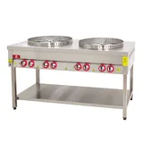 DRN Gazlı Su Böreği Ocağı 2'li Taban Raflı 150x70x90 cm DRNSBT-2 - 2