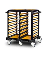 Gastrolley İkili Küvet Taşıma Arabası 14+14 Raflı Etrafı Açık 93x71x99 G.GN.75.D.1 - 3
