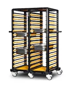 Gastrolley İkili Küvet Taşıma Arabası 29+29 Raflı Etrafı Açık 93x71x174 G.GN.150.D.1 - 3