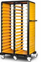 Gastrolley İkili Küvet Taşıma Arabası 29+29 Raflı İki Yanı Kapalı 93x71x174 G.GN.150.D.2 - 2