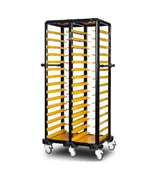 Gastrolley İkili Tepsi Taşıma Arabası 15+15 Raflı Etrafı Açık 101x71x174 G.ST.150.D.1 - 3