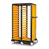 Gastrolley İkili Tepsi Taşıma Arabası 15+15 Raflı İki Yanı Kapalı 101x71x174 G.ST.150.D.2 - 2