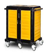 Gastrolley İkili Tepsi Taşıma Arabası 7+7 Raflı 2 Yanı Kapalı+Arka Kapalı+ Kapılı 101x75x99 G.ST.75.D.4 - 3