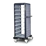 Gastrolley Termo Tepsi Taşıma Arabası 9 Raflı İki Yanı Kapalı 57x71x149 G.TT.09.S.2 - 2