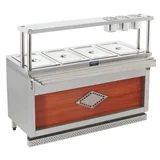 Görkem Yemeklik 1/1 4 Sıcak Self Servis Tezgahı Elektrikli 150x65x85/125 903 - 2