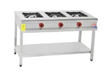 Himaksan 3 lü Taban Raflı Ocak Gazlı ve Lpg Li 130X50X85 Cm HMK-TBOG 1350 - 2