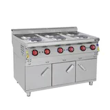 Himaksan Dolaplı Altılı Elektrikli Ocak 120x70x85 cm HMK-DOE 1278 - 2