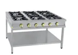 İnoxmaster 6 Lı Taban Raflı Ocak Gazlı ve Lpg Li 150X100X85 Cm İMR-TBOG-1510 - 2