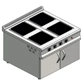CSA 4 lü Elektrikli Ocak Alt Dolaplı 100x100x85 cm KRCS.DKZE.1010.CE - 3