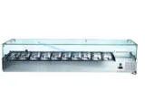 Ndustrio Camlı Soğutmalı Set Üstü Saladbar GN 1/4 10 Küvetli TTR-200-GC - 3