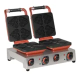 Omake Elektrikli Kalp Model Çiftli Waffle Makinesi Zamanlayıcılı WFL21.E22.0701.Z50 - 2