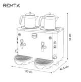 Remta 2 Demlikli Mini Jumbo Çay Makinesi DE15 - 3