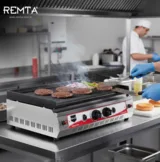Remta 70 Cm Tam Oluklu Döküm Izgara Gazlı 65x38 Cm R70CETO - 2