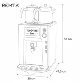 Remta Premium 2 Demlikli Jumbo Çay Makinesi 15 Litre DE12P - 4