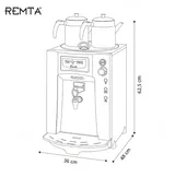 Remta Premium Şamandıralı 2 Demlikli Jumbo Çay Makinesi DE11SP - 5