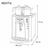 Remta Premium Şamandıralı 3 Demlikli Jumbo Çay Makinesi DE10SP - 7