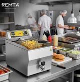Remta Yağ Tahliye Musluklu 8 Litre Fritöz Elektrikli R110 - 2