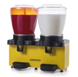 Samixir Panaromik Analog Twin Soğuk İçecek Dispenseri Fıskiyeli ve Karıştırıcılı 22+22 Litre Sarı SM44.AY - 2