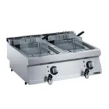 Zanussi Tahliye Vanalı 12+12 Litre Endüstriyel Fritöz Elektrikli  80x70x25 cm 372080 - 2