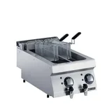 Zanussi Tahliye Vanalı 5+5 Litre Endüstriyel Fritöz Elektrikli  40x70x25 cm 372074 - 2