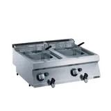 Zanussi Tahliye Vanalı 7+7 LT Endüstriyel Fritöz Gazlı 80x70x25 cm 372067 - 2