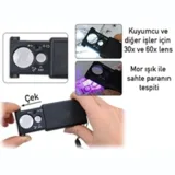 9881 Mini El Tipi Büyüteç ''Mor Işıklı'' - Görsel 2
