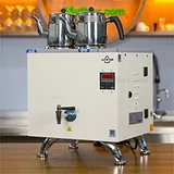 Ateşe Titanium Keyfchi Akıllı Dijital Çay Kazanı, Elektrikli, 3 Demlikli, Krem Renk - Görsel 2