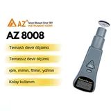 AZ 8008 Temaslı ve Temassız Devir Ölçer Takometre - Görsel 3