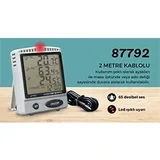 AZ 87792 Alarmlı İç ve Dış Sıcaklık Göstergesi, İç Nem Ölçerli - Görsel 3
