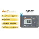 AZ 88362 Sıcaklık Nem Kayıt Cihazı Datalogger, Akıllı Telefon Uyumlu - Görsel 3