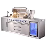Berfmann BRGG-275S 6+2 Barbekü ve Buzdolaplı Outdoor Mutfak Seti - Görsel 2