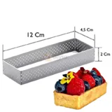 Beysa Dikdörtgen Paslanmaz Tart Kalıbı, 12x4,5 cm - Görsel 2