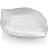 Biradlı Açık Büfe Sunum, Yaprak, Minimal, 11,4x8,6x2 cm, Siyah - Görsel 2