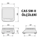 CAS SW II Dijital Hassas Terazi, 30 kg, 1 gr Hassasiyetli - Görsel 2