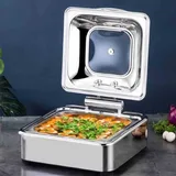 Epinox Chafing Dish, Hidrolik Kapaklı, 6 l, 2/3, CDH-6G - Görsel 2