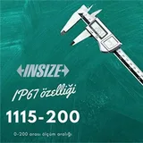 İnsize 1115-200 Su Geçirmez Dijital Kumpas IP67, 0-200 mm - Görsel 2