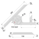 İnsize 2372-360 Universal Açı Ölçer - Görsel 2