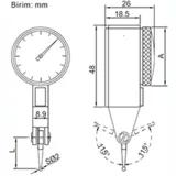 İnsize 2380-08 Salgı Komparatör Saati - Görsel 2