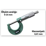 İnsize 3203-25A Mekanik Mikrometre 3203-25A, 0-25 mm - Görsel 3