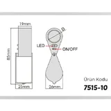 İnsize 7515-10 Katlanır El Tipi Işıklı Lup Büyüteç, 10X - Görsel 3