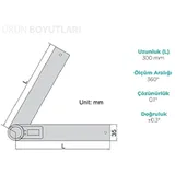 Insize Dijital Açı Ölçer 2176-300 - Görsel 2