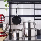 Kitchenaid Çelik 20, 24 cm Tencere ve 16 cm Sosluk Seti - Görsel 2