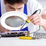 Loyka Luma Geniş Mercekli Masaya Bağlanabilir Büyüteç, Ayarlanabilir Led Işıklı - Görsel 3