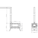 Remta KM02 Katlanabilir Kamp Sobası, 25x46x34 cm - Görsel 2