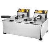 Remta R93 Elektrikli Fritöz, Çiftli, Kapaklı, 5+5 Litre Kapasiteli, 19x22x12 cm Sepet Ölçülü - Görsel 2